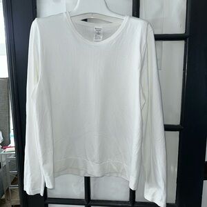 Athleta white  Perforated Tee XL